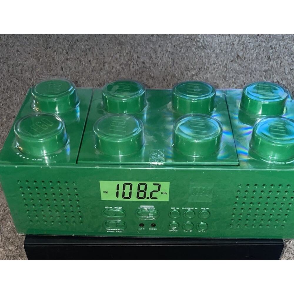 New In Factory Seal Green Brick Lego CD Boombox Player Stereo AM/FM Radio